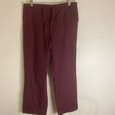 Fundamentals Scrub Bottom Medical Uniform Wine Drawstring Pants Medium