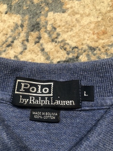 Polo Ralph Lauren Polo Shirt Men’s Size Large Blue Long Sleeve - Picture 7 of 8