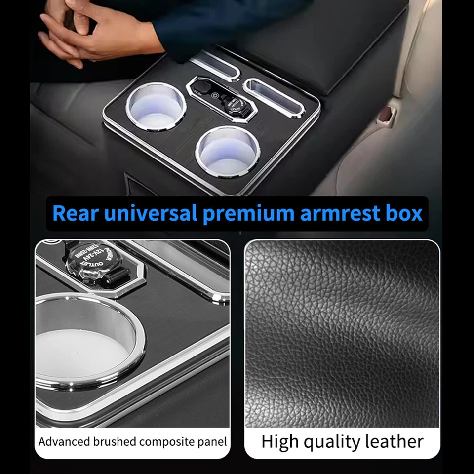 Organizador de asiento de banco trasero universal 7 colores asiento de camión consola central de coche negro Foto 4 de 4