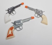 3 Vintage Toy Cap Pistols from the '60s