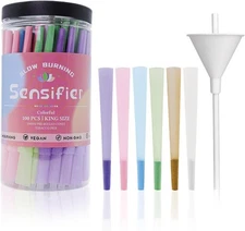 SENSIFIER Zapwrap 100 Pack | Organic King Size Pre-Rolled Cones Packing Sticks