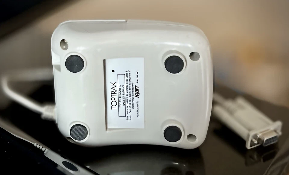 Kraft Top Trak Vintage 9 Pin Serial Mouse Includes Foot Pedal Control PC #810 - Image 3 of 4