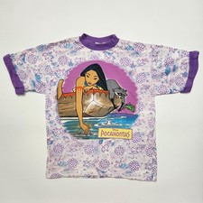 Vintage 90s Disney Pocahontas Graphic Ringer T-shirt Youth XS/S