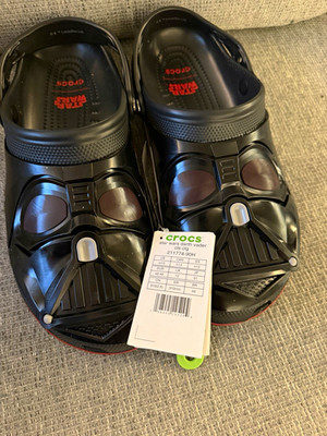 Crocs Star Wars Darth Vader Black Clog Sandals Slip-On Men s Size 13 EU 48-49