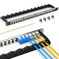 Patch Panel 24 Port 0.5U 19 UTP STP Blank Keystone Cable Management Bar