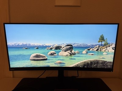 Lenovo ThinkVision T34w-20 Curved Monitor   34, WQHD, USB-C, Sehr Gut, Schwarz