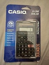 Casio FX-260 Solar Scientific Calculator Fraction Solar Power New Sealed SAT ACT