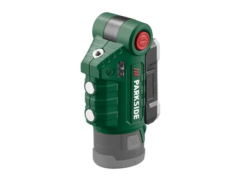 Parkside Linterna LED Recargable de Trabajo Con Clip y Cabezal Inclinable