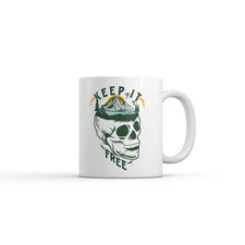 Keep It Free Camping Mug Funny Sarcastic Nature Graphic Novelty Coffee Cup