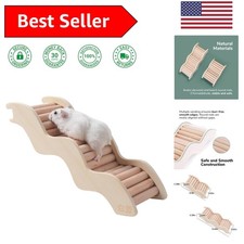 Elegant Wooden Hamster Ladder Bridge for Cage Decor  Climbing Fun Large 