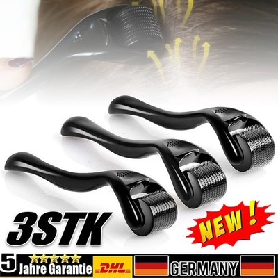 3PCS Derma Roller Titan Micro Nadel Haut Roller Haar&Hautpflege 0.5/1.0/1.5mm