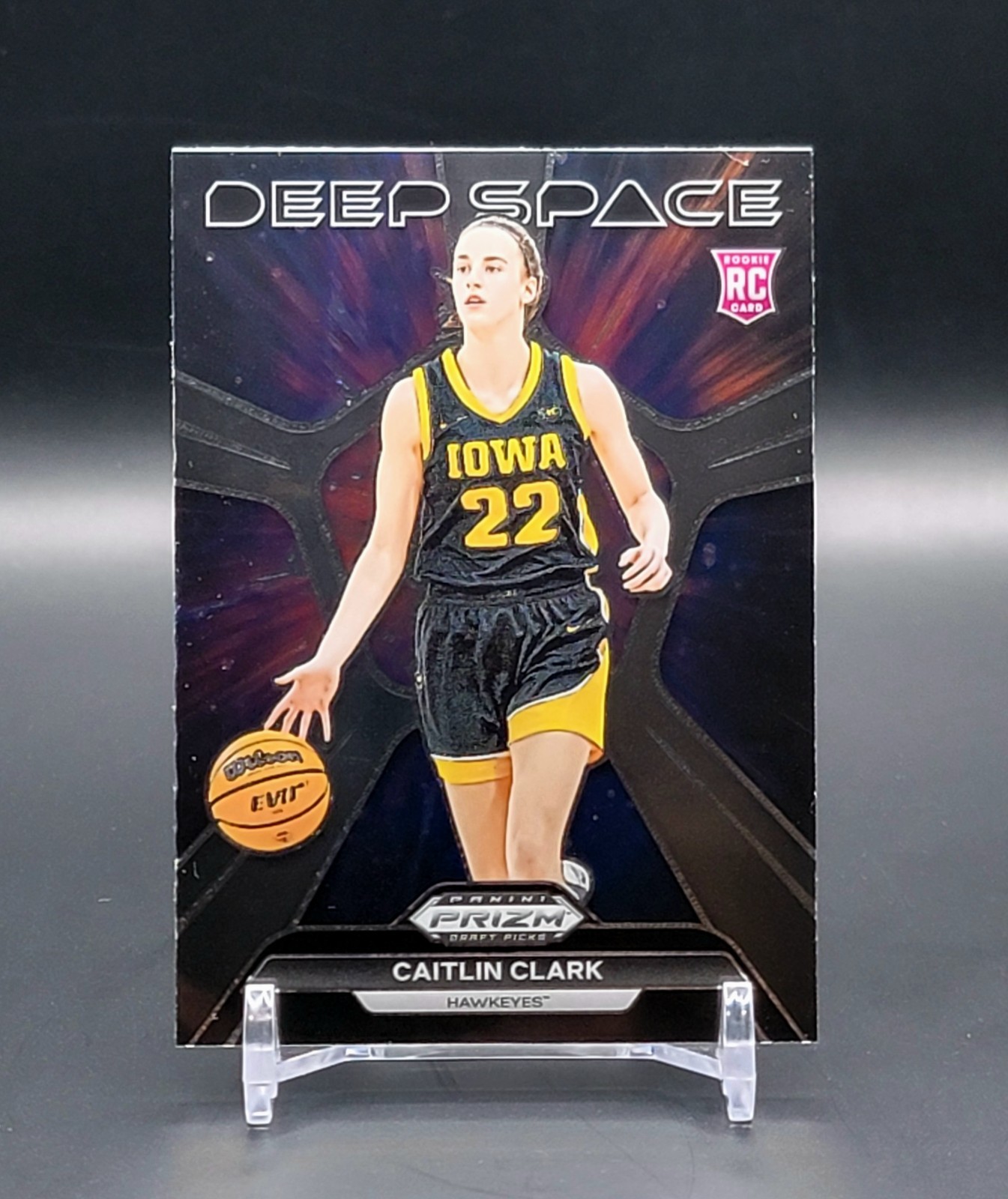 2024 Prizm Draft Picks Caitlin Clark RC Deep Space Base Hawkeyes Fever
