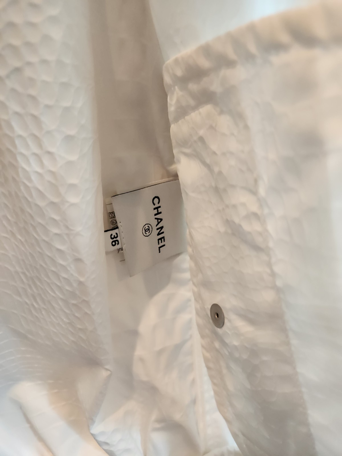 Chanel White Polyester Lightweight Jacket With Ho… - image 4