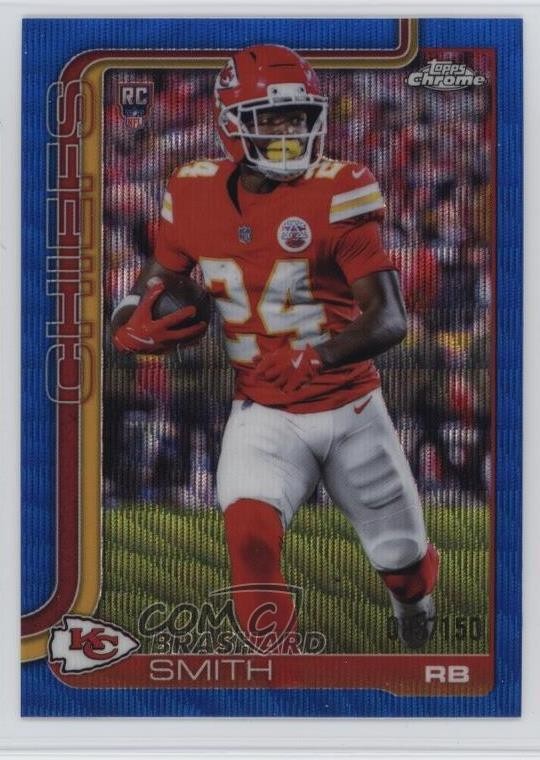 2025 Topps Chrome Rookies Blue Wave Refractor /150 Brashard Smith Rookie RC 1bn9