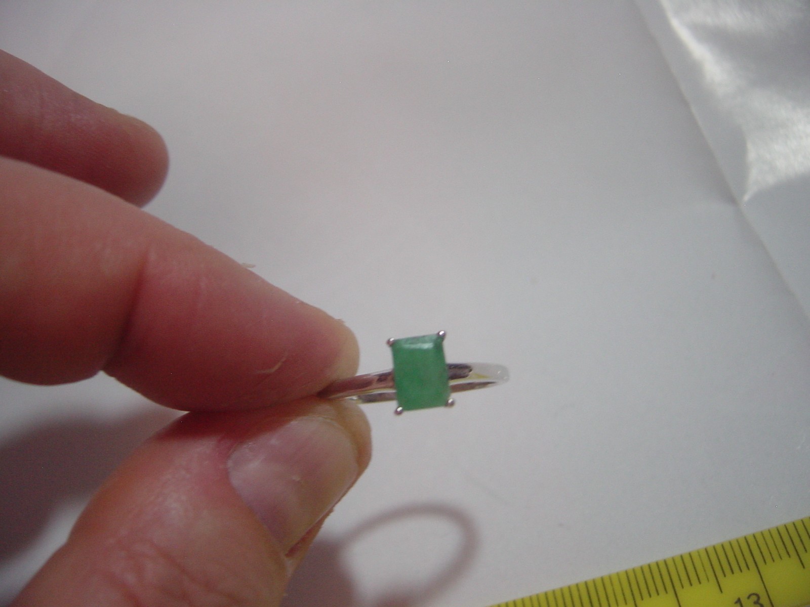 SOLID SILVER SUPERB GENUINE COLUMBIAN EMERALD RIN… - image 12