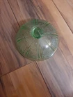 Vintage Uranium depression Glass Cherry Blossom dish 5" (lid only)