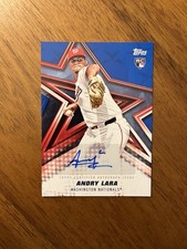 2026 Topps Series 1 Andry Lara Baseball Stars Auto #BSA-AL Blue /150 RC-Nats