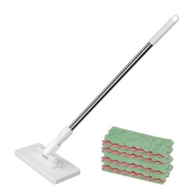 Balai serpillère plat avec tampons lavables, tête rotative à 360° pour - Photo 1/4