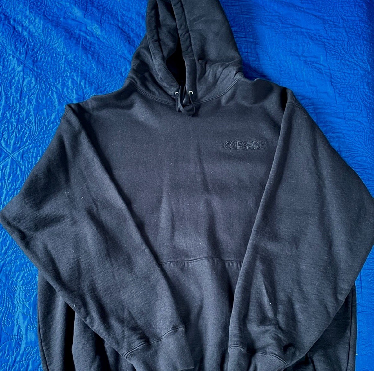 Supreme x Smurfs Hooded Sweatshirt Black Mens Size Large Hoodie Never Worn DS thumbnail 6