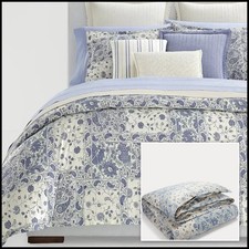 Lauren Ralph Lauren Callen Floral Blue Cream Botanical King 106x88 Duvet Cover