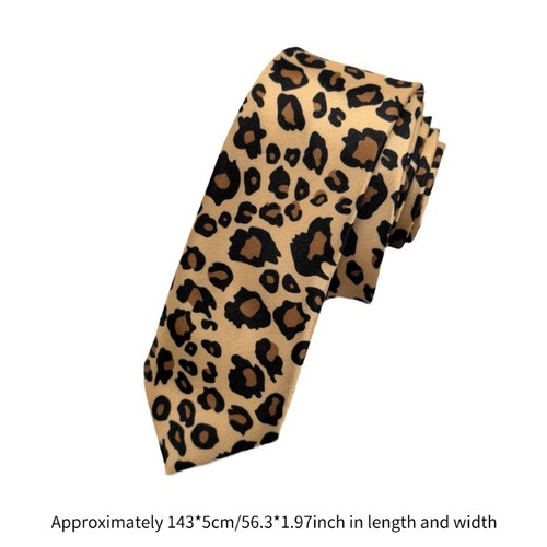 Classical Leopard Pattern Men s Tie for Office and Casual Gatherings Neck Tie - Picture 8 of 12