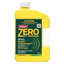 Yates Zero Weed Killer Super Concentrate 500mL | 490g/L Glyphosate Herbicide ...