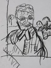 NIKITA KNIKTA (1979-2019) Espressionismo Arte Pittura Ritratto Scena (700)