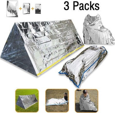 Notfall-Decke Zelt Schlafsack Hitze-reflektierend Wasserdicht Mylar Camping
