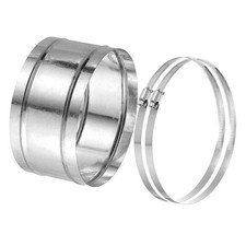 200mm/8" Duct Connector, Galvanized Steel Duct Coupling, 4" Long