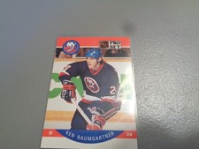 1990-91 Pro Set Islanders Hockey Card #178 Ken Baumgartner RC