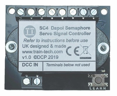 Train Tech TTSC4 Dual Dapol Servo Semaphore Signal DCC Controller