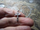 A LOVELY MINIATURE FAUX PEARL BEAD ROSARY IN A LADY OF FATIMA LOCKET/NECKLACE — photo 8