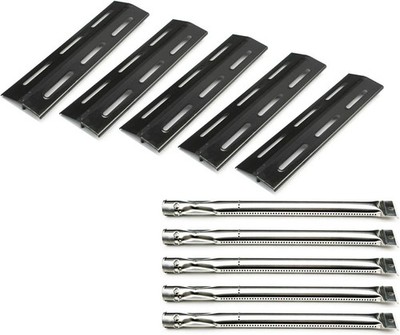 Burners & Porcelain Heat Plates 5pack Replacement Parts for Kenmore Grill Chef