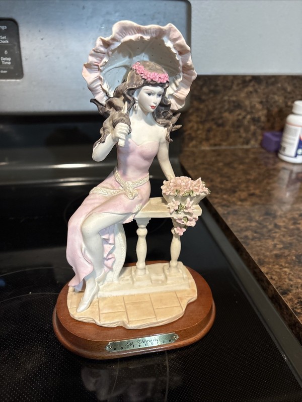 The Crosa Collection Lady w/ Umbrella Sculpture Statue Figurines Granny Core