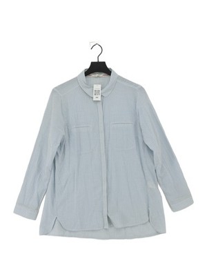 White Stuff Damen Shirt UK 18 Blau 100% Baumwolle Basic