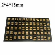 120pcs Thermal Ribbon Printing Font 2*4*15mm Hot Stamp Copper Letters
