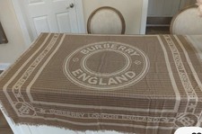 Burberry Scarf Authentic check jacquard silk wool monogram wrap brit