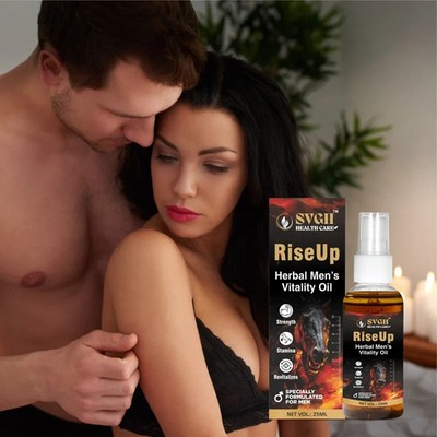 RiseUp Premium Herbal Massage Oil Men Intimate Strength and Performance Support