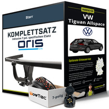 Für VW Tiguan Allspace Typ BW2, BJ2 Anhängerkupplung starr +eSatz 7pol 17- Set