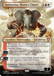 Quintorius, History Chaser (Borderless) #7 Commander: Secrets of Strixhaven