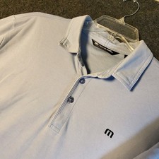Travis Mathew Golf Polo Men  s Large Performance Preppy Blue