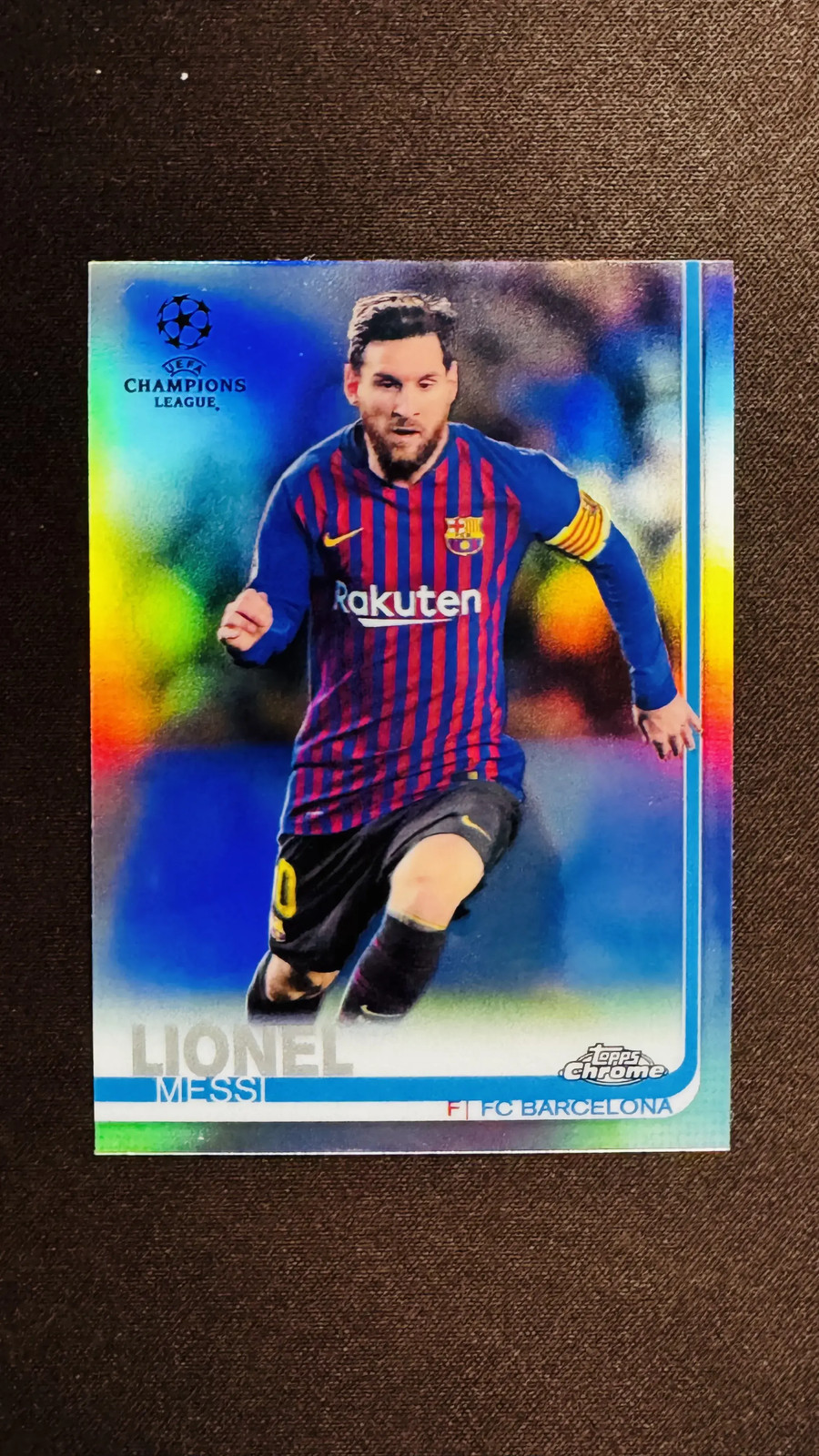 2018-19 Topps Chrome UEFA Champions League Lionel Messi Refractor #1 KM010