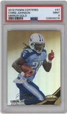 2012 Panini Certified Chris Johnson #41 Mirror Gold 17/25 POP 1 ONLY GRADED COPY