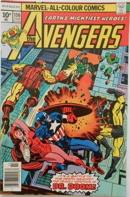 Avengers (1963) # 156 UK Price (5.0-VGF) Dr. Doom, lower staple detected 1977