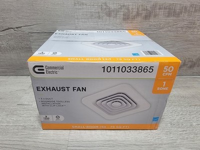 NEW Commercial Electric 50 CFM Ceiling Bathroom Exhaust Fan, ENERGY STAR Rated