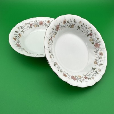 2 Sheffield Bouquet Porcelain Fine China Floral Dessert Bowl 5.5'' Made In Japan