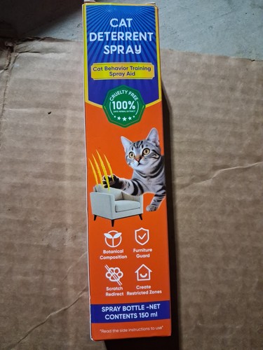 Jilca Cat Deterrent Spray - for Indoor and Outdoor, Cat Scratch Deterrent for Fu