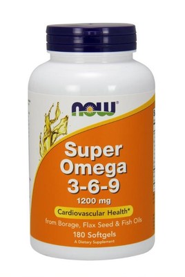 NOW FOODS SUPER OMEGA 3 - 6 - 9 1200 MG 180 GELKAPSELN