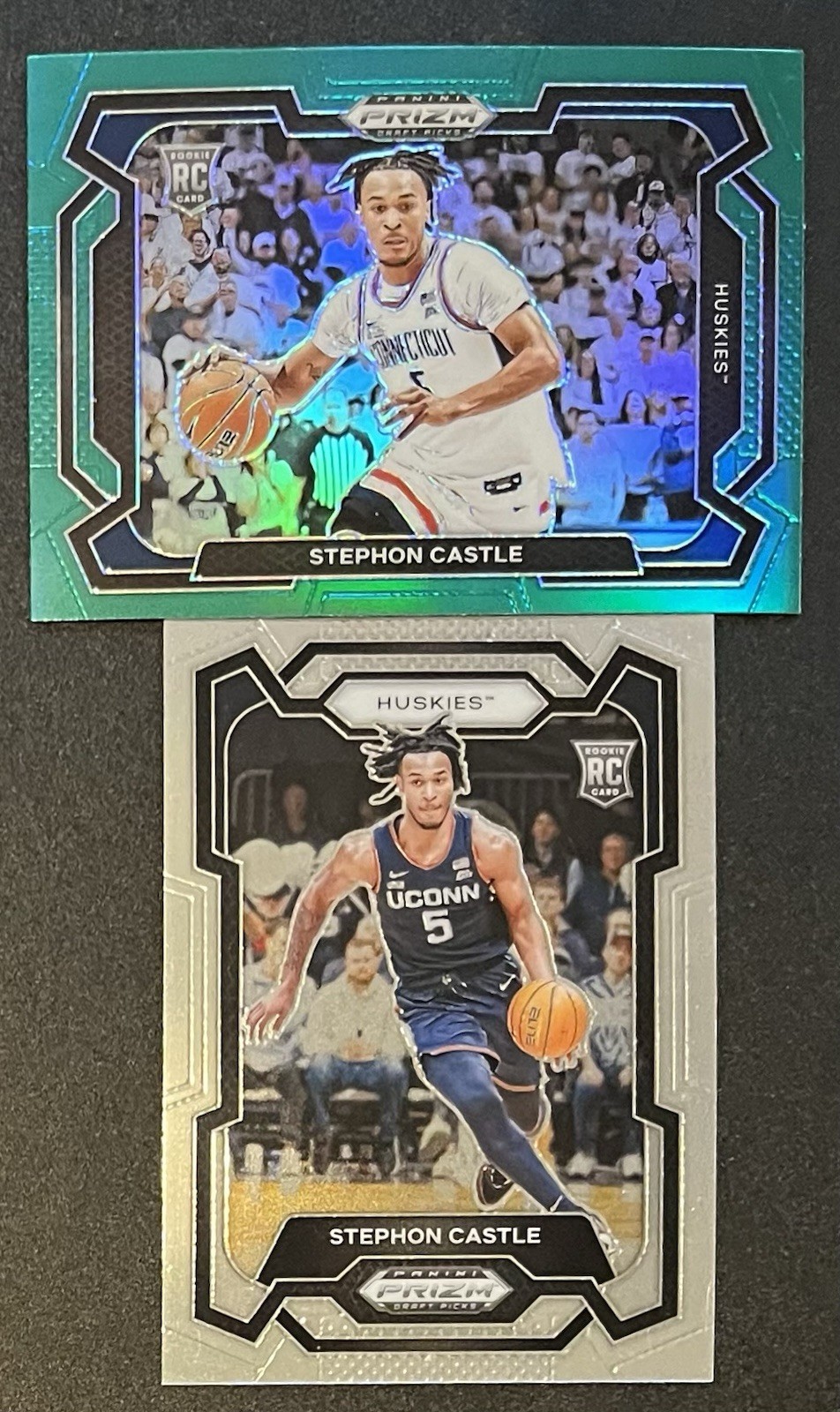 2024 Prizm Draft Picks Stephon Castle Rookie RC #17 Green Variation & Base (D)