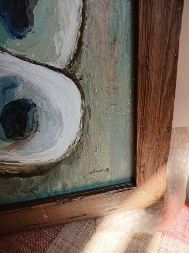 Austern Ölgemälde, Meeresfrüchte Original Kunst, Küche Wanddeko, handgemaltes Kunstwerk - Bild 4 von 10